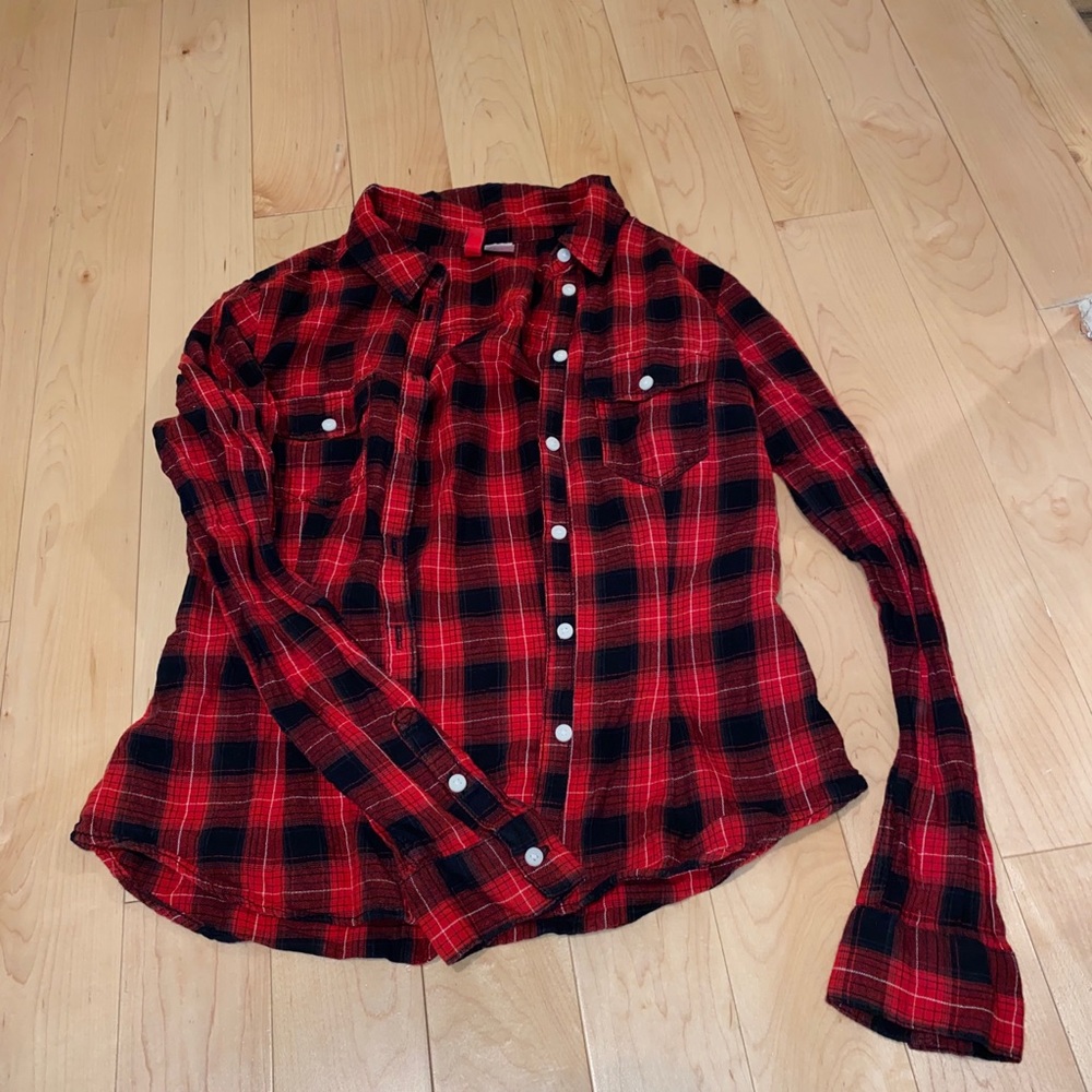❤️ black & red flannel shirt